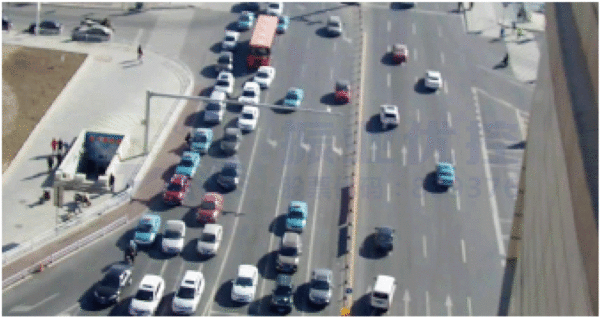 圖3 北大路-西大街路口信號(hào)燈位置