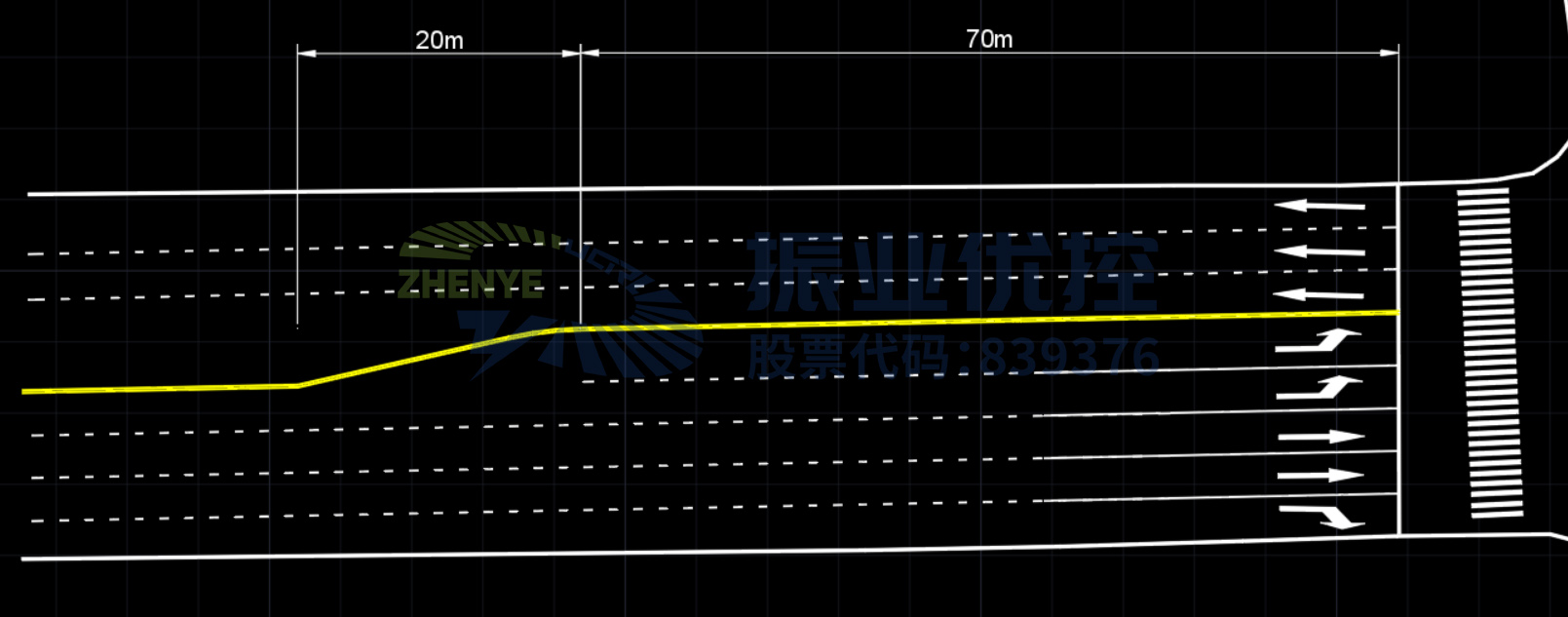 圖8 西進(jìn)口優(yōu)化后車道圖