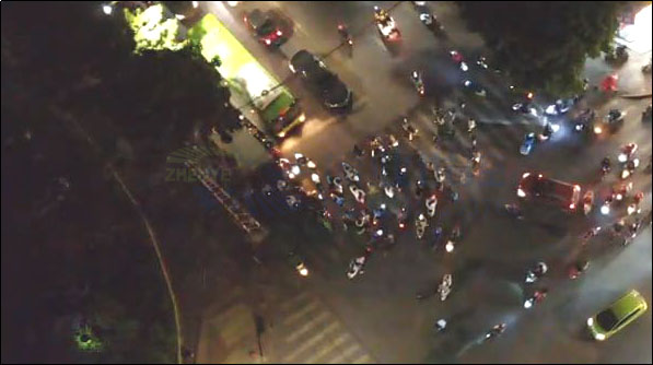 圖4 非機(jī)動(dòng)車行人在斑馬線前方區(qū)域等待通行