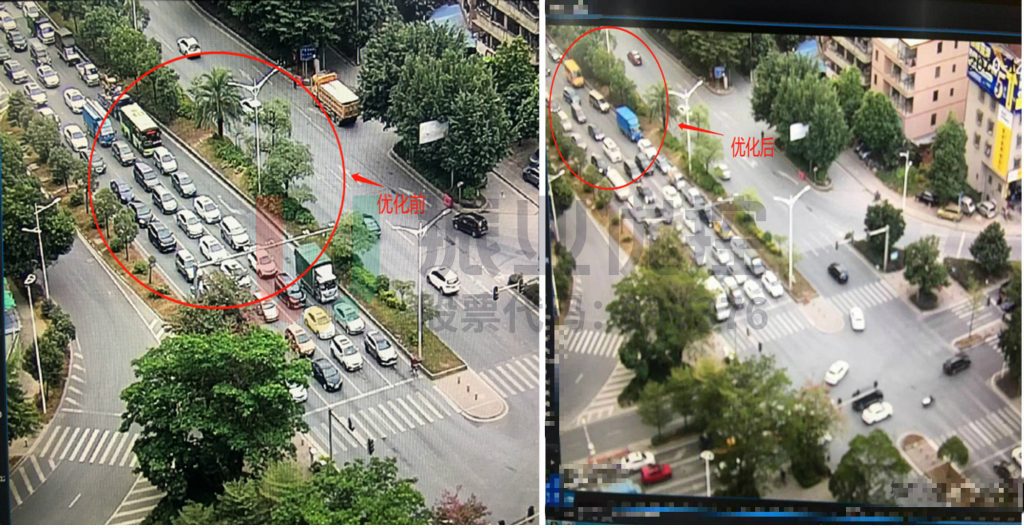 圖8 早高峰優(yōu)化前后對比