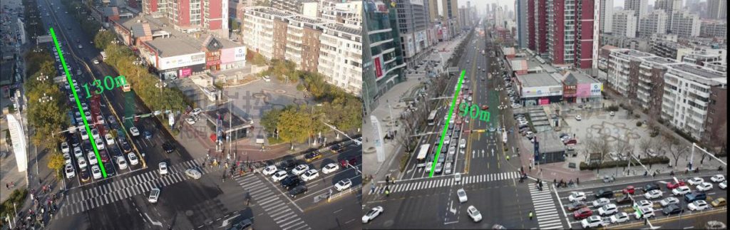 圖14 路口西進(jìn)口排隊(duì)明顯縮短(優(yōu)化后)