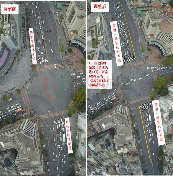 圖7 路口車道調整示意圖