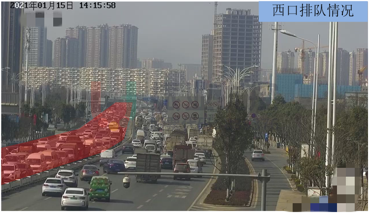 圖3 平峰時段路口排隊情況