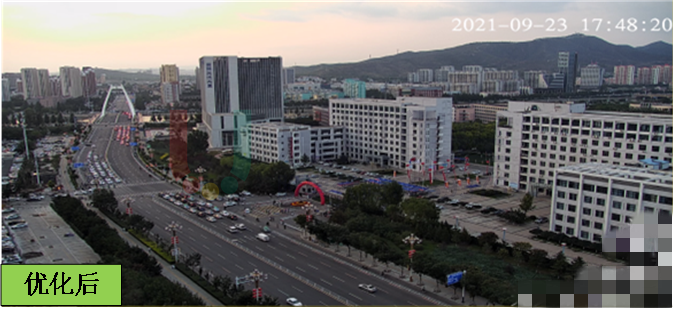 圖13 長城大街優(yōu)化前后排隊長度對比