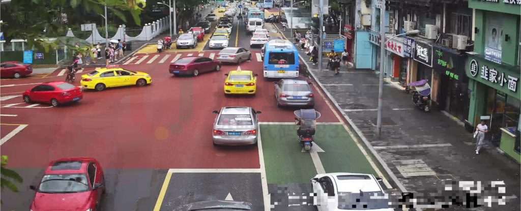 圖8 路口東出口運(yùn)行情況(優(yōu)化前)