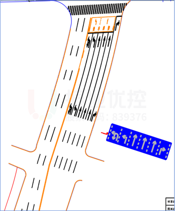 圖9-1 路口優(yōu)化前、后渠化圖