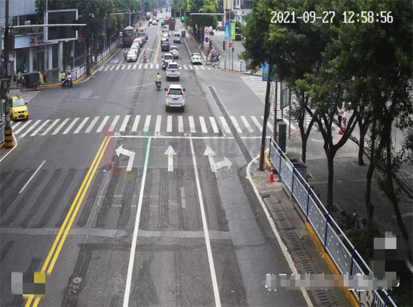 圖10-1 歇馬正街路口標(biāo)線(xiàn)優(yōu)化后效果圖-碚青路(北進(jìn)口)