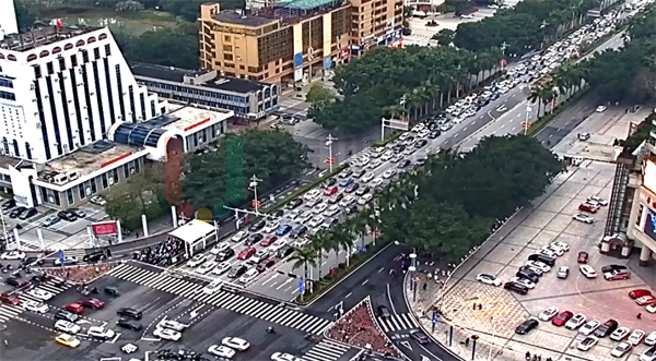 圖2 北海大道北京路口車流過飽和