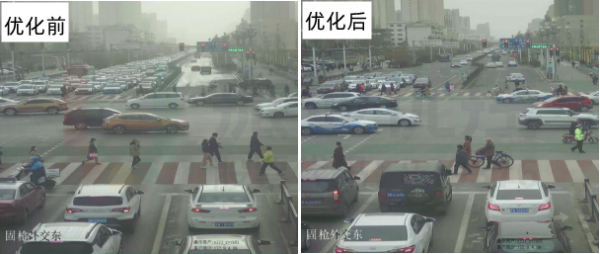 圖10 迎賓街-永泰南路（政府崗）優(yōu)化前后對比
