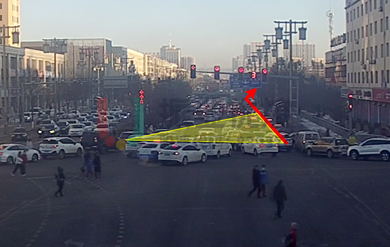 圖3 五岔口北進(jìn)口車隊(duì)溢出